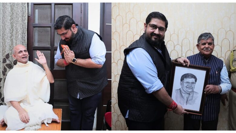 Governor of Punjab and Sahil Luthra Join in Spiritual Dialogue with Shri Hansratna Surishwarji Maharaj Ji