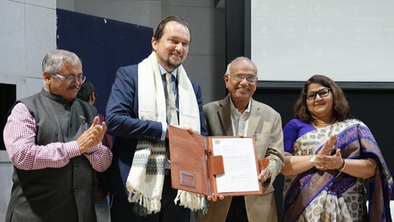 IAFS President visits NFSU, appoints Dr. J.M. Vyas ‘Global Forensic Ambassador’