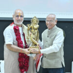 Spiritual Luminary Pujya Bhaishree Rameshbhai Oza inspires students at NFSU