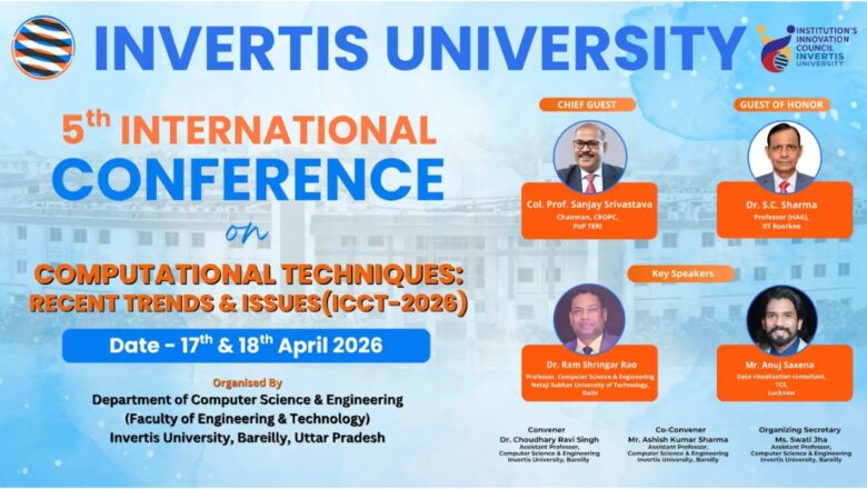 ICCT-2026: Invertis University Hosts Conversations on AI, Data Science, and the Future of Computing