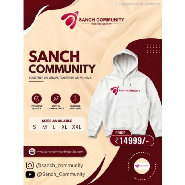 <div>Sanchit Patil, Entrepreneur & Founder, Unveils Sanch Community’s Signature Hoodie Collection to Strengthen Community Identity</div>