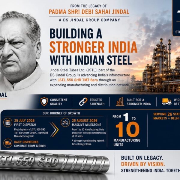 From Padma Shri Debi Sahai Jindal’s Legacy to 10 Manufacturing Units: JSTL 550 SHD Enters a New Chapter in Indian Steel